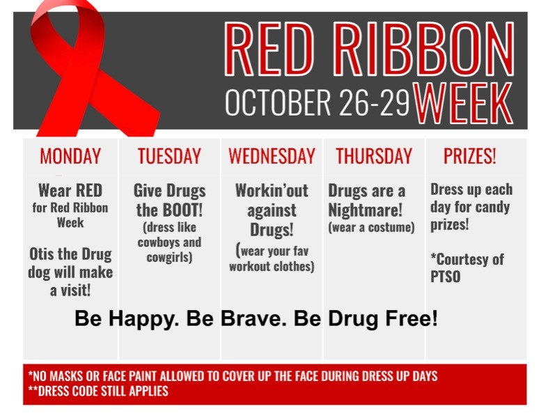 red ribbon week 2023 dress up days